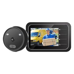 2024 2.4inch LCD Video Peephole deurbelcamera ir nacht visie video oogdeur Bell visuele deurbel Smart Home Outdoor Camera2.Buiten 1.