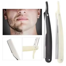 2024 2 colores Manual profesional Staver Edge recto Acero inoxidable Barber Razor Shaving Beard Shaving Scababardfor Razor de peluquería de acero inoxidable de acero inoxidable