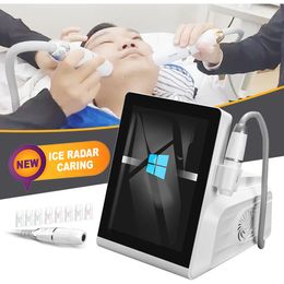 2024 Mini masajeador facial Hifu de 2 manijas que levanta la máquina facial Hifu del láser para el salón