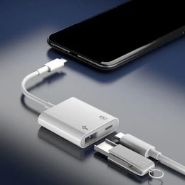 2024 2 en 1 Splitter dual USB DAC DAC Fast Type-C Adaptador Fuente de alimentación USB 3.0 Exterior para MacBook Mobile Teléfono Android para USB dual Dual