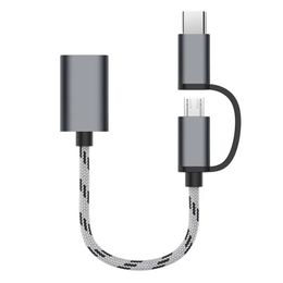 2024 2 in 1 USB 30 OTG Adapter Cable Type-C Micro USB naar USB 30 Interface-oplaadkabellijn voor mobiele telefoonomzuiverer voor mobiele telefoons voor USB