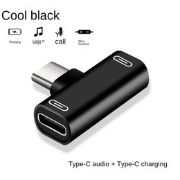 2024 2 en 1 USB C Splitter Type C Masculino a Dual Tipo C Auriculares Femenino Adaptador Convertidor divisor para el adaptador de división USB C C