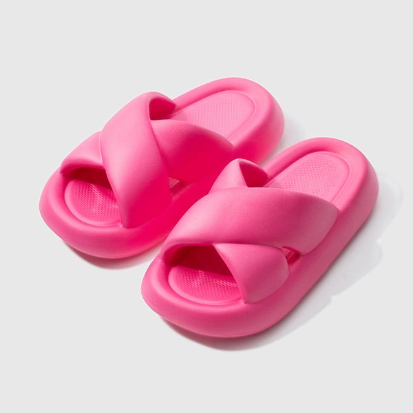 2024 2023 Sandales pour femmes Cross Crossed Tlides For Woman Ladies Girls Femme Pantres de caoutchouc Chaussures Summer Flip Flop
