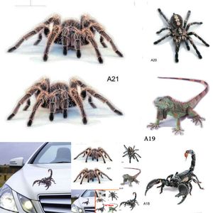 2024 2024 1/2 feuilles 3D Animal Simulation autocollants Animal Animal Animal Venture de la voiture Verre Verre