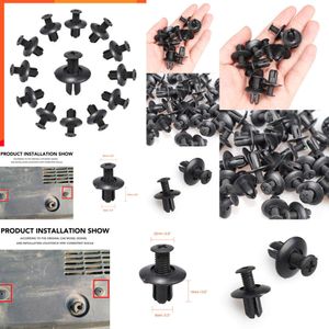 2024 2024 10/20 / 50pcs Universel Car Chatter Fender 8 mm Trou Plastique Rivets Finders Vis Clips de fixation de voiture pour Nissan Toyota Focus Kia