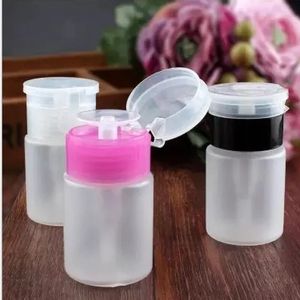 2024 2024 1PC 60/100/120/150/180/200 ml Druk de lege pompdispenser voor nagellak Remover Alcohol Clear Fles opslagfles voor alcohol heldere fles opslag