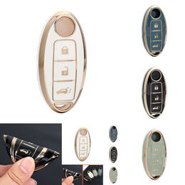 2024 2024 Couverture de clés de clés de la voiture Sac Clé Soft TPU Automobile coque imperméable Couvertures pour les accessoires de décoration de cylindrée de voiture Nissan