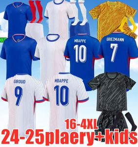 2024-2024 Jerseys de football de club français Benzema Mbappe Griezmann Giroud - Tailles adultes des adultes et une chemise de football confortable, Maillot de Foot Equipe