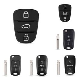 2024 2024 Keyyou 2024 Shell Key Remote pour Hyundai I20 I30 IX35 I35 Accent Kia Picanto Sportage K5 3 Boutons Flip Pliant Clé à distance pliant