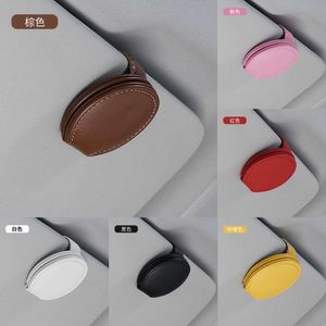 2024 2024 Magnetische PU lederen autollazen clip Zon Visor Multifunctionele Bill Card Holder Zonnebrillen Zonnebril Installatie Veilige bril Clip