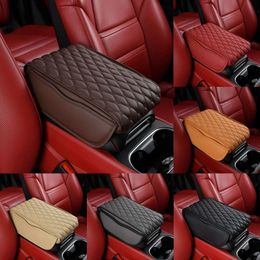 2024 2024 PU en cuir Mat d'accoudoir de voiture avec sac de rangement Console Console Auto Accessoires Boîte de rangement Boîte de rangement Tample de couvercle Reste Protection de protection