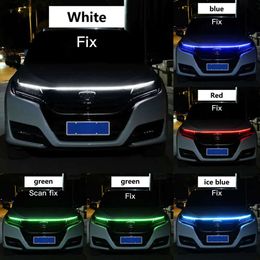 2024 2024 RXZ LED TIEMPO Running Light Scan Caperino de arranque de la campana decorativa DRL Guía del capó del motor Auto Lámpara ambiental decorativa 12V