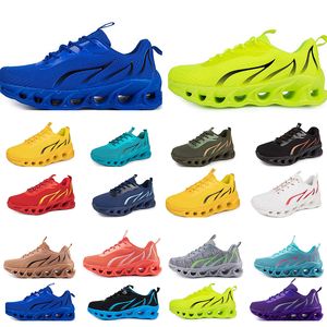 2024 2024GAI Spring Men Schoenen Running Flat Shoes Soft Sole Bule Gray Nieuwe modellen Mode Kleur Blokkering Sport Big Size 179