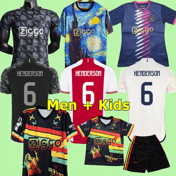 2024 2025 Ajaxs Men Kid Kit Kit Soccer Jerseys Henderson # 6 Uniforms Classic Tops Tees Football Shirts Soccer Wear Sports Outdoor 2024 2023 Shirts de la saison