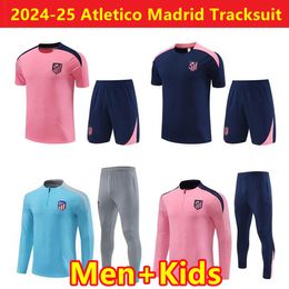 2024 2025 Adultos hombres y niños Madrid Track Chandal Futbol Fútbol Traje de entrenamiento de fútbol 24 25 Socicapieres del Atlético Set hombres Camiseta de Football Jacket