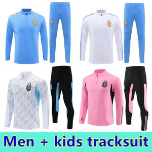 2024 2025 Survêtement de football Argentine Hommes Enfants Kit Costume d'entraînement 23 24 25 Survêtements de football Argentine Veste de jogging survetement Chandal Futbol