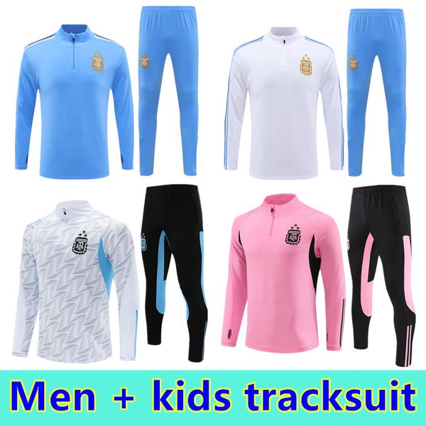 2024 2025 Argentinas Football Tracksuit Forme Kids Training Suit 23 24 25 Argentinaes Soccer Tracksuits Jogging Survitement Chandal Futbol