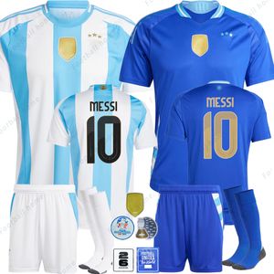 2024 2025 Argentine Soccer Jerseys Messi Otamendi DE PAUL Argentine Équipe nationale Copa Dybala Martinez Kun Aguero Maradona Chemises de football 24 Hommes DI Maria Kits enfants