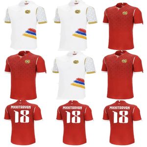 2024 2025 Arménie Dernières maillots de football rouge et blanc