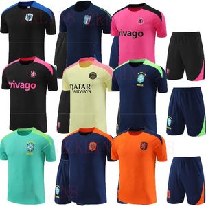 2024 2025 Brésil Men Football Training Tracksuit Soccer Socgier Jerseys Polos Kit de shorts à manches courtes 24 25 Vente pour hommes