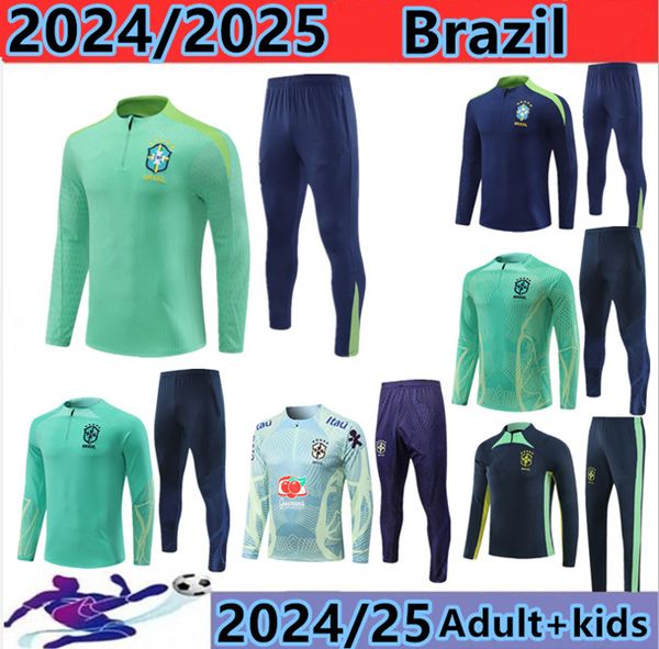 2024 2025 Jerseys de football de survêtement brésilien G.Jesus Coutinho Brasil Camiseta de Futbol Richarlison 24 25 Brésil Football Shirt Maillot Kid Kit Training Training Suit Suit