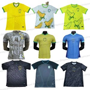 2024 2025 Braziliës voetbalshirts Braziliaanse Copa America Cup Camiseta de futbol Paqueta Raphinha voetbalshirt Maillot Vini Jr Richarlison Men Fans Player -versie