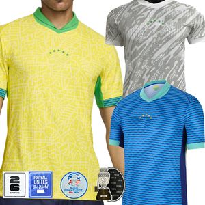 2024 2025 Brazilië voetbalshirts HEREN sets KIDS KIT VROUWEN Brazilië jongens PELE uniform VINI JR ALISSON 24 25 fans met lange mouwen spelersversie doelman voetbalshirt T GK