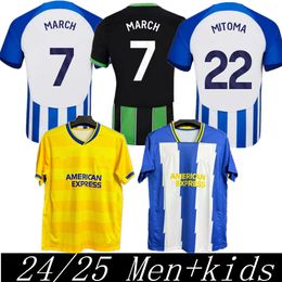 2024 2025 Caicedo Allister Soccer Jerseys 24/25 Webster Trossard March Alzate Mitoma Home Away Football Shirt