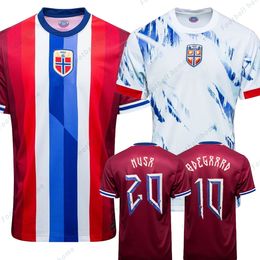 2024 2025 Camisetas NorwaIES HAALAND Euro Cup Noruega Maillot de football de l'équipe nationale à domicile ERLING ODEGAARD OSCAR BOBB Chemises de football Kit pour enfants