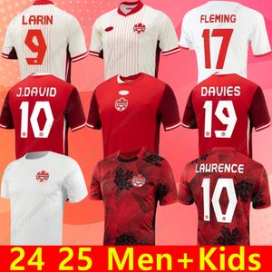 2024 2025 Canada Soccer Jerseys Kids Kit Davies J.David 24 25 Ugbo Larin Cavallini Millar Eustaquio Football Shirts T Home Away Third Men Women National Team Uniform