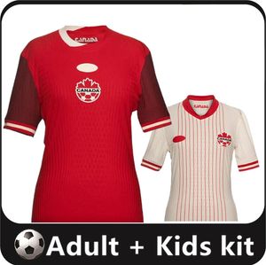 2024 2025 Canadá Jerseys Men Kids Kit Uniforme Equipo Nacional Davies J.David 24 25 Ugbo Larin Cavallini Millar Eustaquio Camisas de fútbol ADELANTE 16-4XL