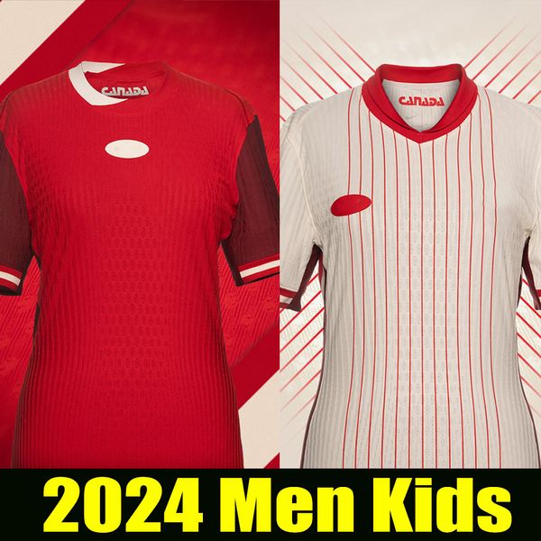 2024 2025 Canadas Soccer Jersey Copa America Home Away Fútbol Camisa de fútbol Kit para niños