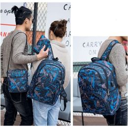 2024-2025 Goedkope Outdoor Tassen Camouflage Travel Backpack Computerbag Oxford Brake Chain Middle School Studententas vele kleuren