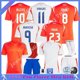 2024 2025 Chili ALEXIS Soccer Jerseys chilien 24 25 Vidal Sanchez Felipe MEDEL Erick E.VARGAS Hommes Enfants Chemises de football SALAS Zamorano Sierra uniforme S-4XL