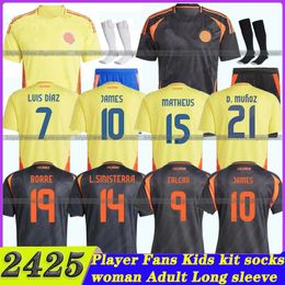 2024 2025 Colombia James voetbalshirts Falcao Borre Luis Diaz Cuadrado D.Sanchez Cordoba J.Lerma L.Sinisterra Borja Nationaal team 24 25 voetbal Min Kids Shirt