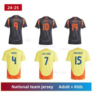 2024 2025 Colombia Soccer Jerseys Cordoba 24 25 Falcao James Home Football Shirt Cuadrado National Team Men Kids Kit Camiseta de Futbol Maillot Borre