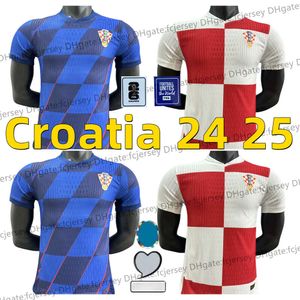 2024 2025 CROACIA MODRIC EURO SOCCER JERSEYS Équipe nationale Mandzukic Perisic Kalinic 24 25 Shirt Football Kovacic Rakitic Kramaric Men Kit Uniforms Croatie Player