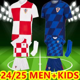 2024 2025 Croacia MODRIC voetbalshirts nationaal team MANDZUKIC PERISIC KALINIC 23 24 25 Kroatië voetbalshirt KOVACIC Rakitic Kramaric Heren Kids Kit uniformen