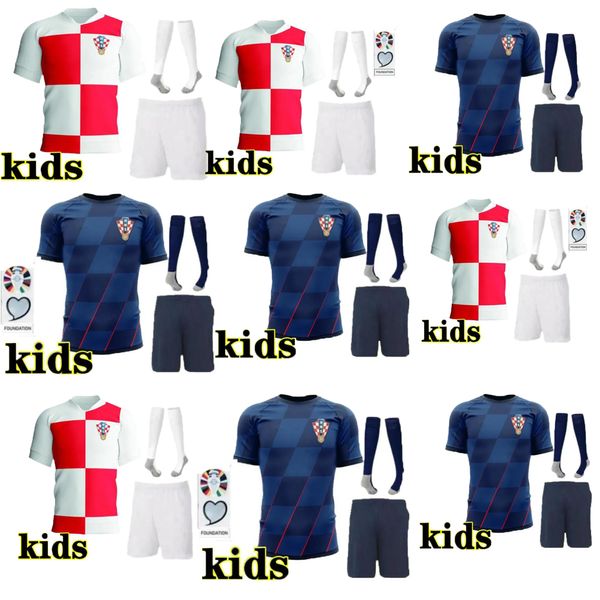 2024 2025 Croacia MODRIC Maillots de football de la Coupe du monde équipe nationale MANDZUKIC PERISIC KALINIC 24 Maillot de football KOVACIC Rakitic Kramaric Kit enfants uniformes