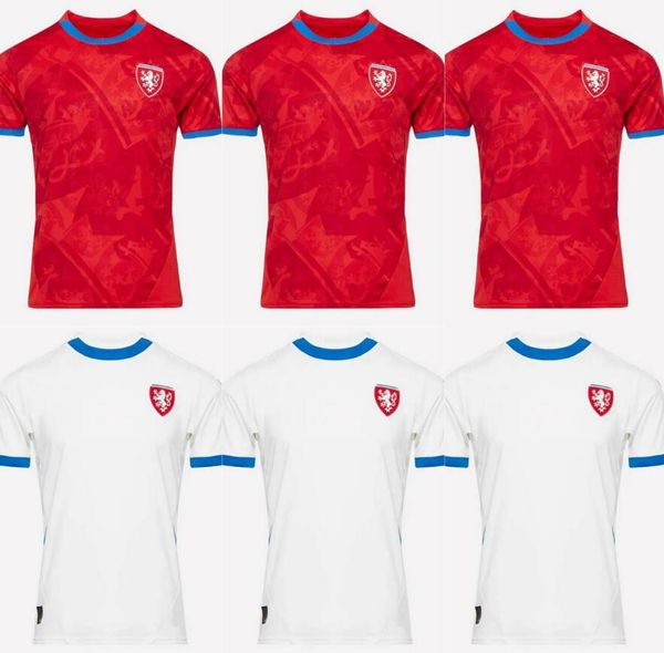 2024 2025 Tchèque République Soccer Jerseys 24 25 Nedved Novotny Poborsky Chytil Home Football Shirt Schick Hlozek Soucek Sadilek Lingr Mens S-2xl