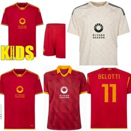 2024 2025 DYBALA Lukaku voetballen Jerseys Home Steden weg Aouar -fans Maglia Pellegrini Belotti Smalling Abraham Totti 24 25 voetbal shirts romes