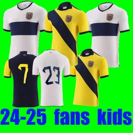 2024 2025 Ecuador Estupinan Plata Voetbalshirts voor heren 24 25 VALEMNCIA Martinez Hincapie D. Palacios M. Caicedo Thuis Uit Voetbalshirts Copa America