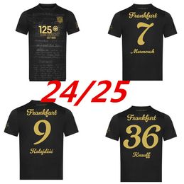 2024-2025 Eintracht Frankfurt 125 Year Anniversary Kit DFB POKAL FINAL kit Voetbalshirts 2024 2025 RODE ACHE Voetbalshirt Uniform 125e zwart goud 999