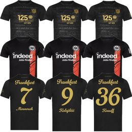 2024 2025 Eintracht Frankfurt Kit d'anniversaire de 125 ans DFB Pokal Kit final Soccer Jerseys 24 25 Rode Ache Comfort Football Shirt Uniform 125th Black Gold