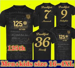 2024-2025 Eintracht Frankfurt 125-jarig jubileumkit DFB Pokal Final Kit Soccer Jerseys 2024 2025 Rode Ache voetbalhirt uniform 125th Black Gold 666