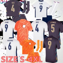 2024 2025 Angleterre Jerseys de football Saka Rashford Kane Foden Sterling 24 25 Grealish Mount Bellingham Tripptier Gallagher Stones Walker Men Kid Kit Set Football Shirt