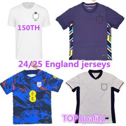 2024 2025 ANGLETERRE BELLINGHAM homme maillots de football 150 ans 23 24 25 équipe nationale TOONE maillot de football blanc brillant KANE STERLING RASHFORD SANCHO GREALISH adulte