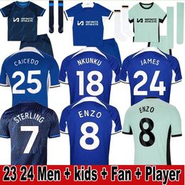 2024 2025 ENZO CFC NKUNKU Maillots de football Fans de joueurs COLLECTION GALLAGHER STERLING Uniforme 23 24 25 FOFANA AWAY Hommes Enfants Maillot de football Chelse Kits