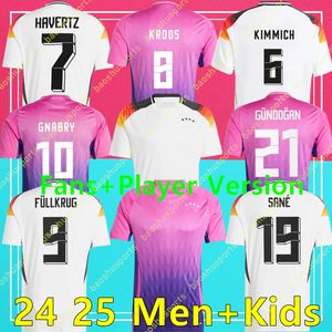 2024 2025 Jerseys de fútbol de la Copa de Europa de Alemania 24 25 Alemania Kroos Gnabry Werner Draxler Reus Muller Gotze Gotze Men and Kids Kit Fans Versión del jugador Camisa de fútbol Uniforme