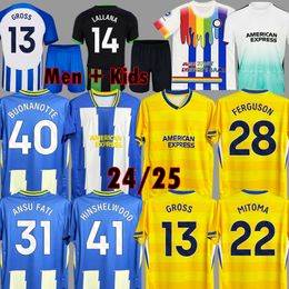 2024 2025 Jerseys de football Ferguson 23 24 25 Pedro Buonanotte Bhafc Hinshelwood Football Shirts Mens March Gross ANSU Fati Limited Edition Kit Kit Kit